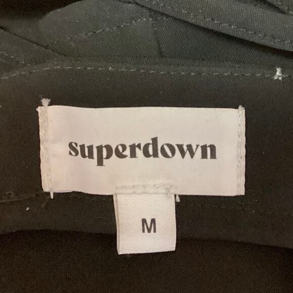 Superdown Black V Neck Zip Adjustable Strap Buckle Camisole Tank Top Size M - Picture 7 of 8